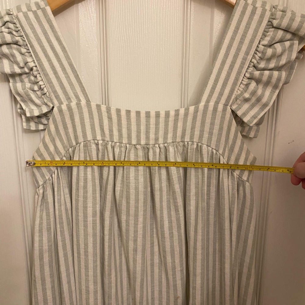 A New Day Green and White Striped Dress XS - Picture 3 of 6